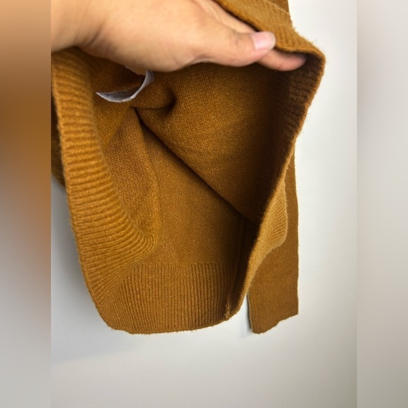 VTG Y2K Gap Sweater Mens L Metallic Wool Pullover Brown Minimalist Cozy Warm - Picture 5 of 11